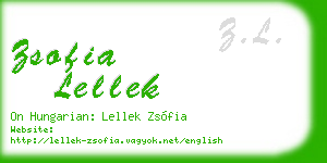 zsofia lellek business card