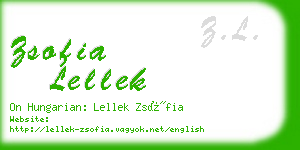zsofia lellek business card